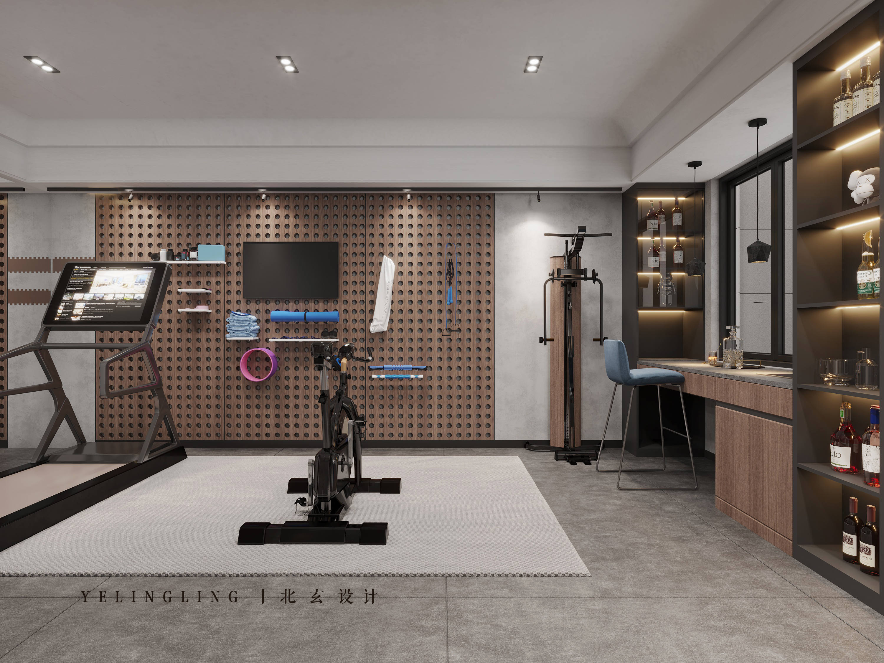 办公室设计案例丨茶室+健身房-4
