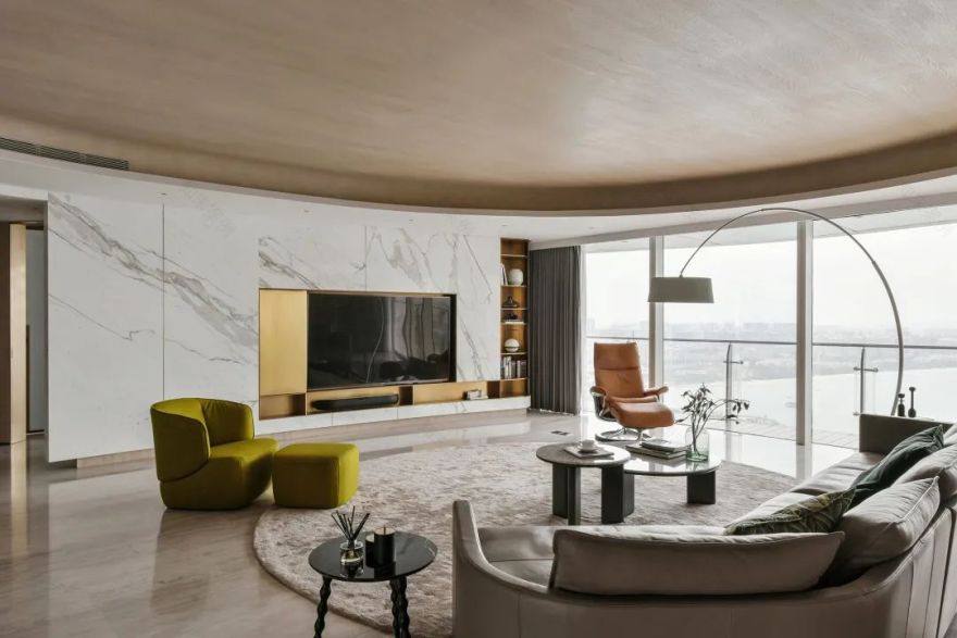 厦门恒禾七尚蔡府 | 弧形美学营造优雅私人住宅-1