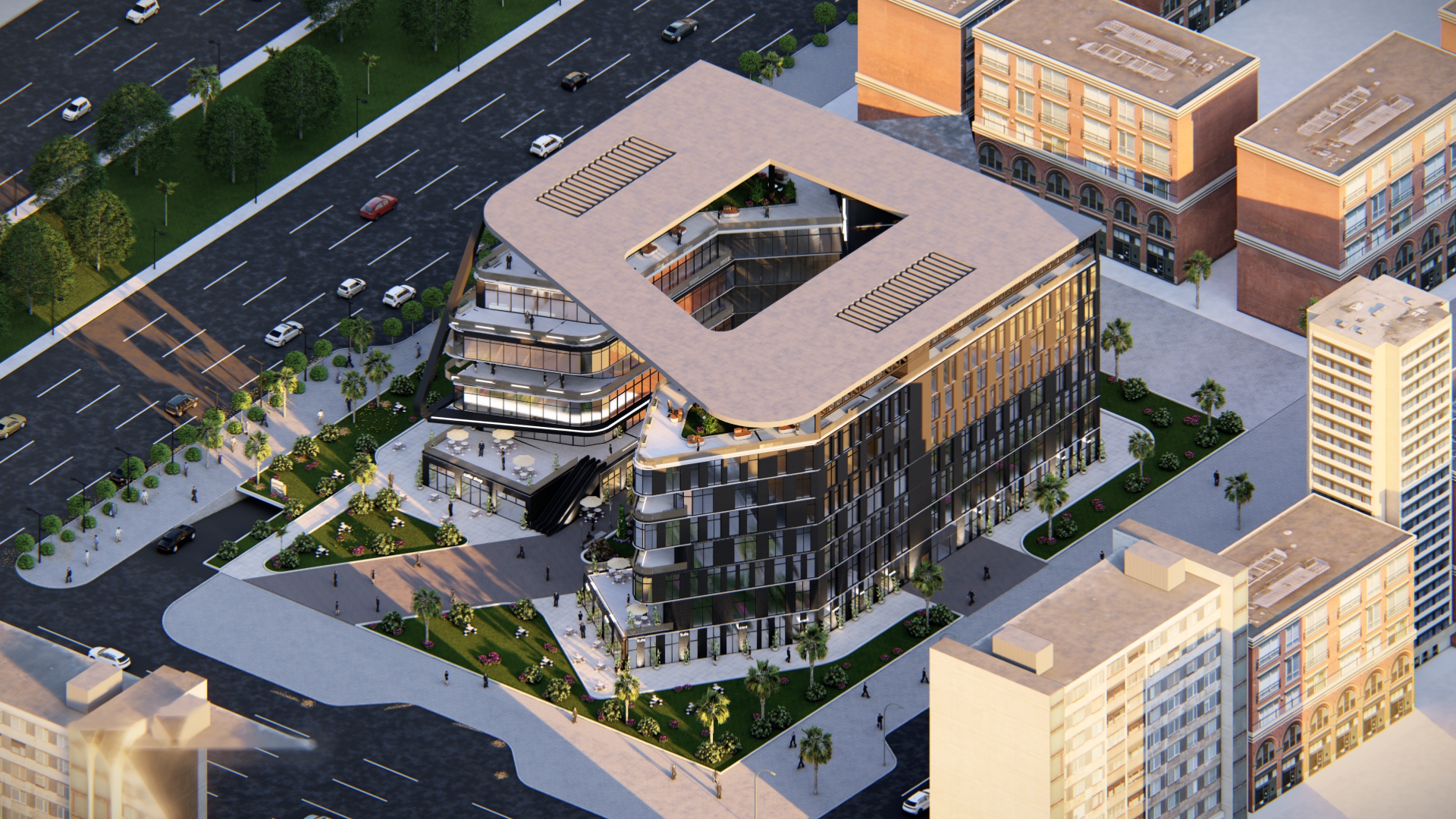 LA COUR 多功能建筑丨曼苏拉大学工程学院建筑系-14