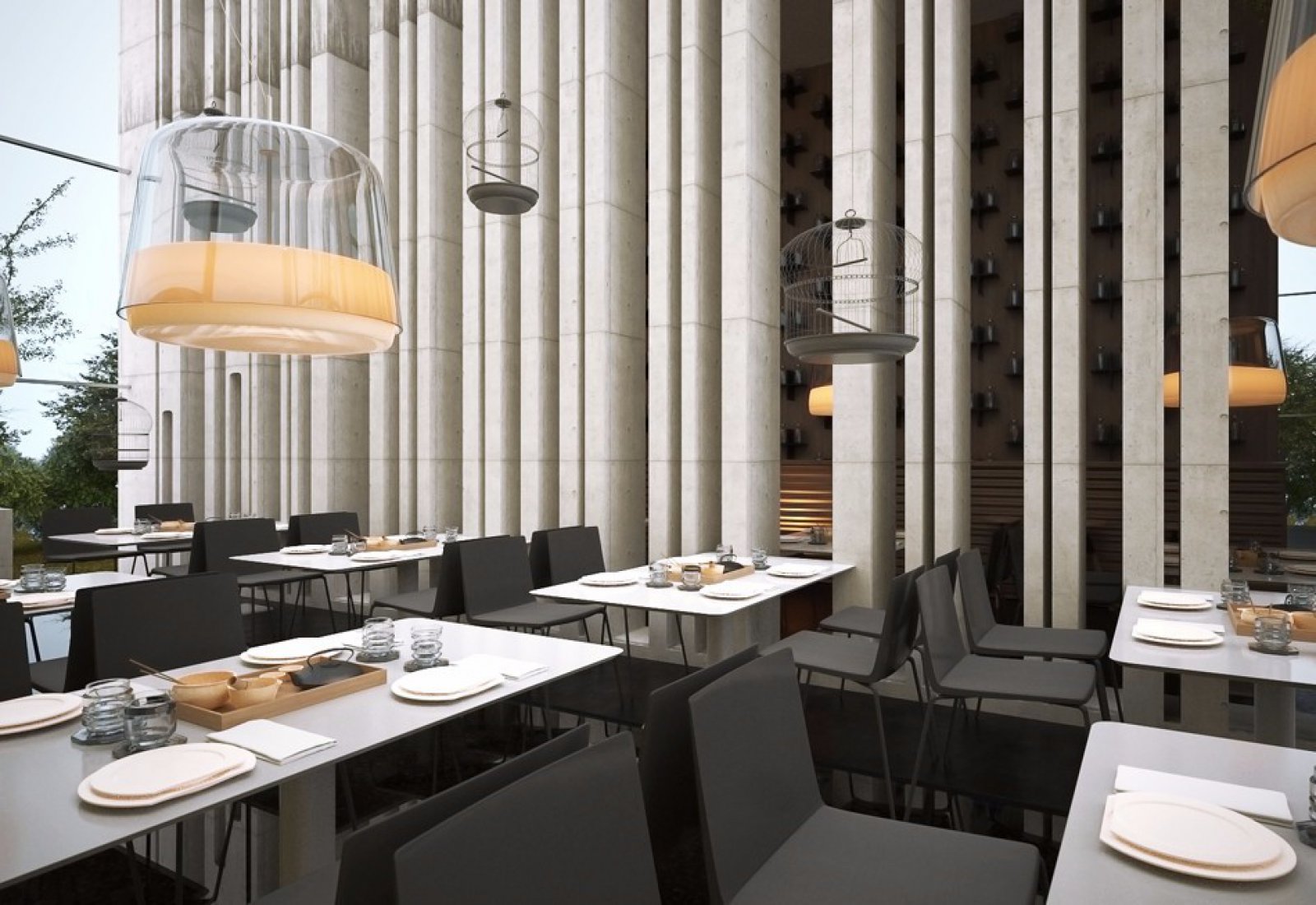 Sergey Makhno丨茶园(Tea Garden)概念餐厅设计-3