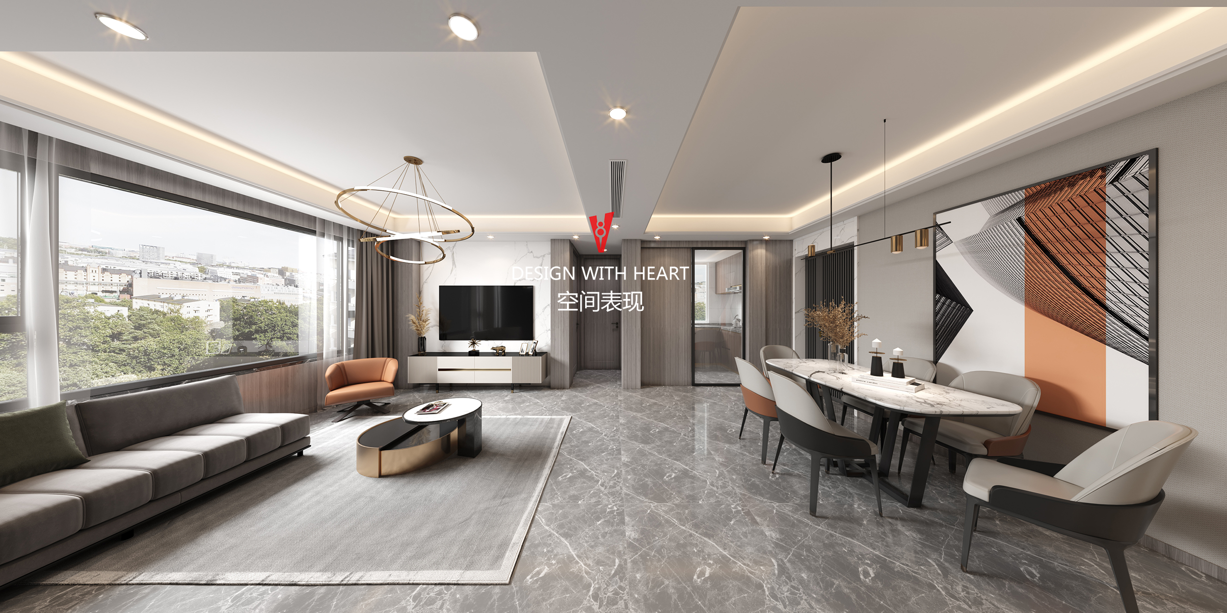 现代简约客厅设计，舒适宜居-5