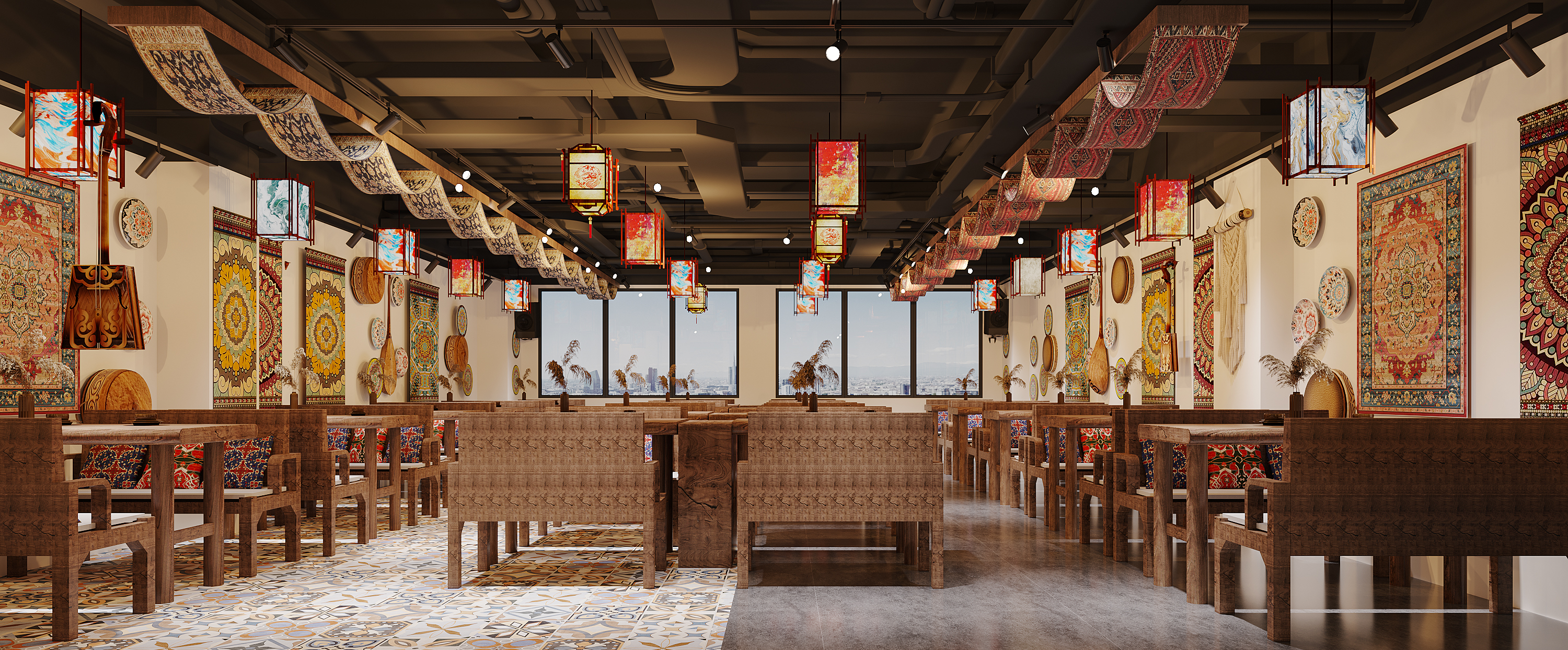 新疆特色餐饮效果图设计表现-7