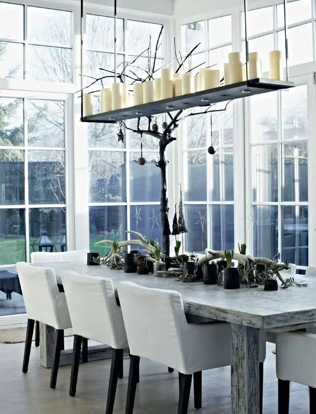 丹麦黑木屋里的自然圣诞-2