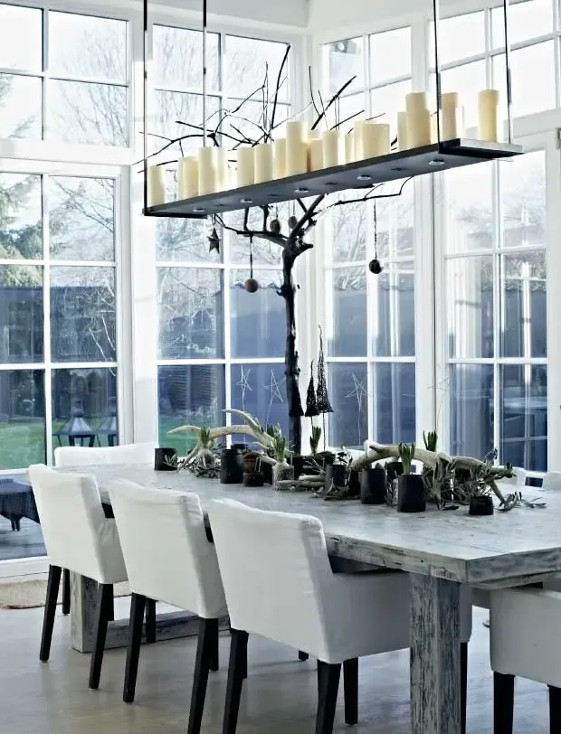 丹麦黑木屋里的自然圣诞-2