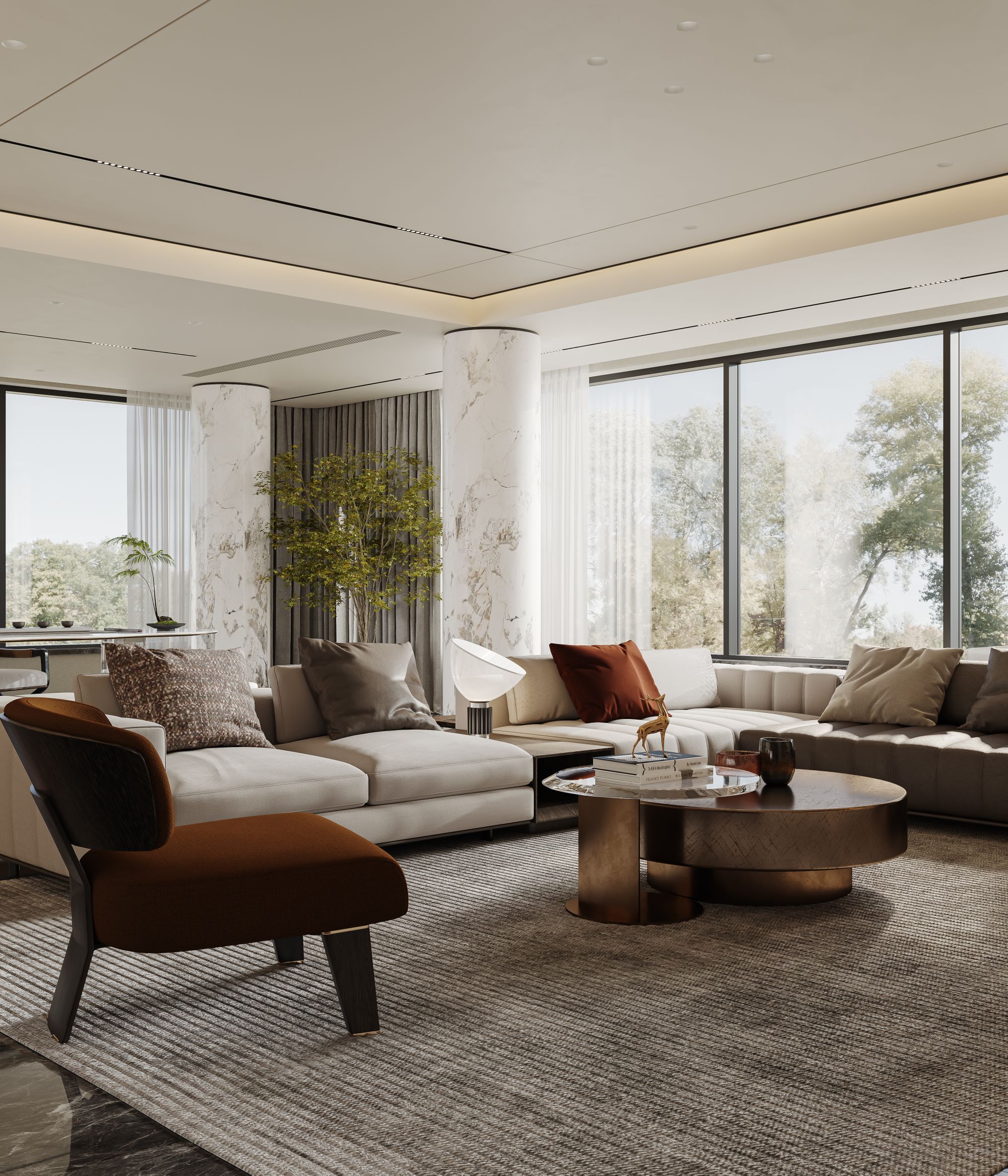 现代轻奢|客餐厅效果图-14