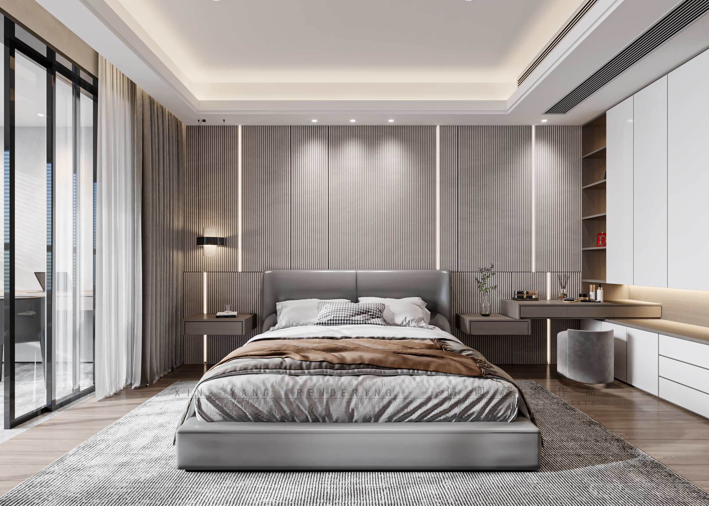 现代灰调小别墅丨周婷空间设计-21