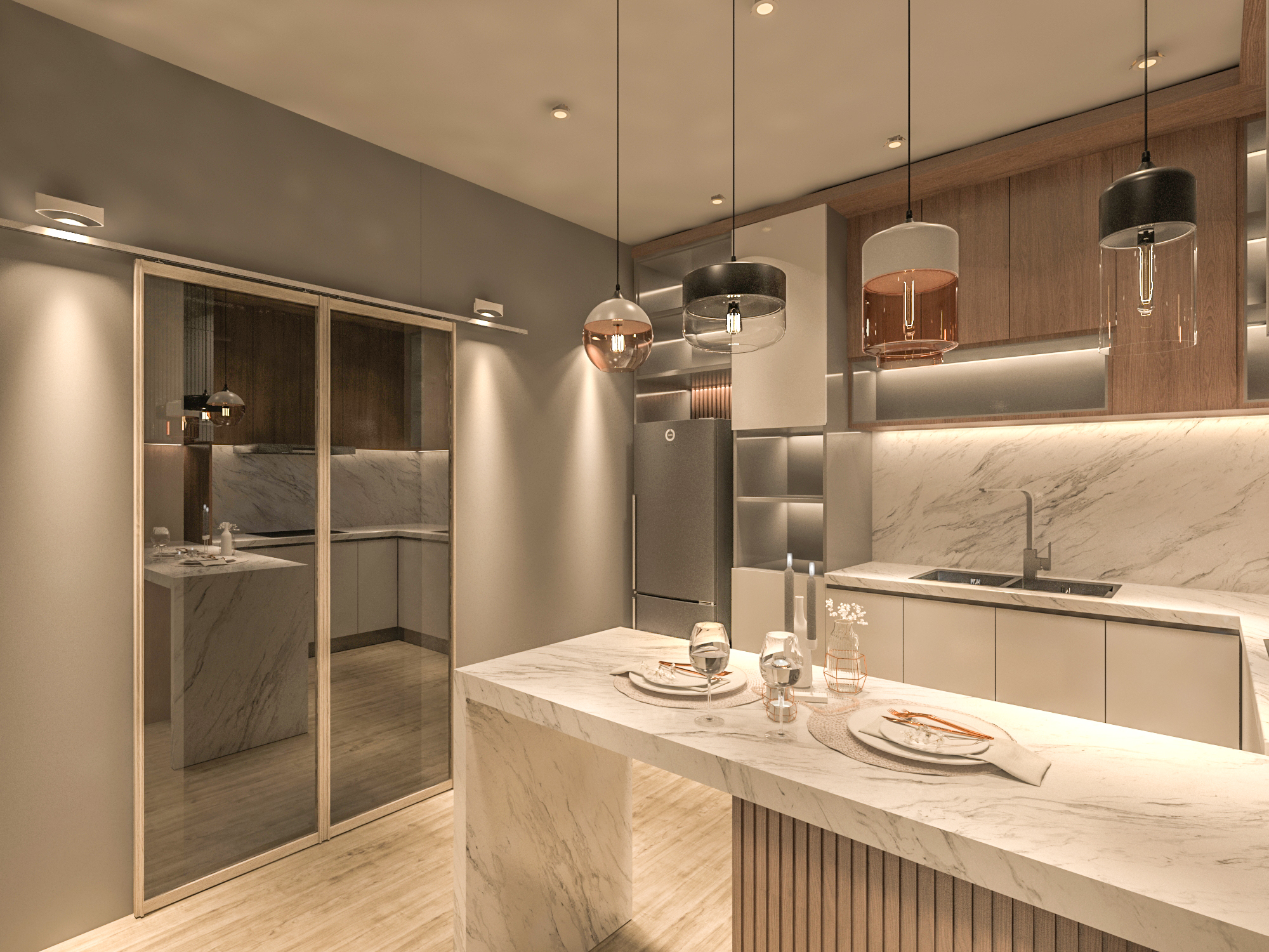 Modern Reception & Kitchen-6