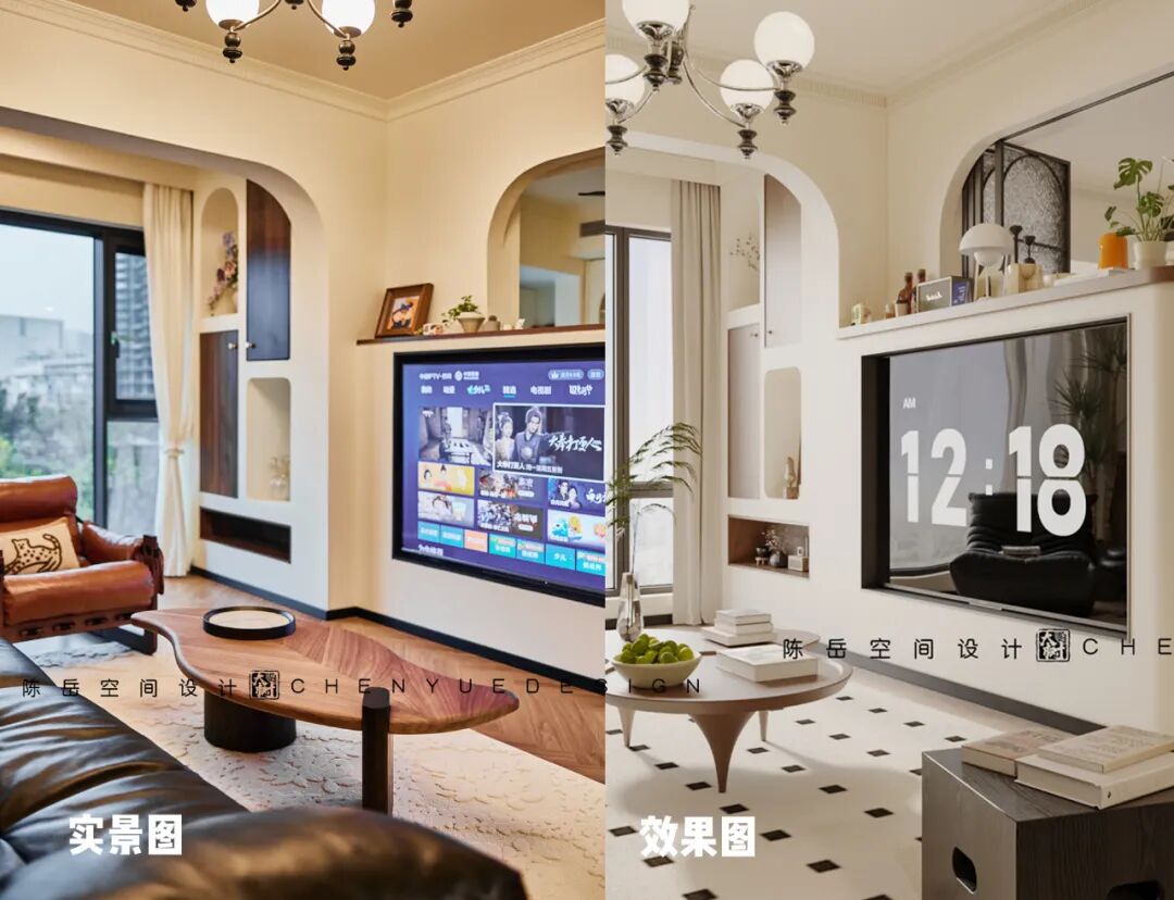 陈岳实景|成都尊邸小户型大格局中古风-29