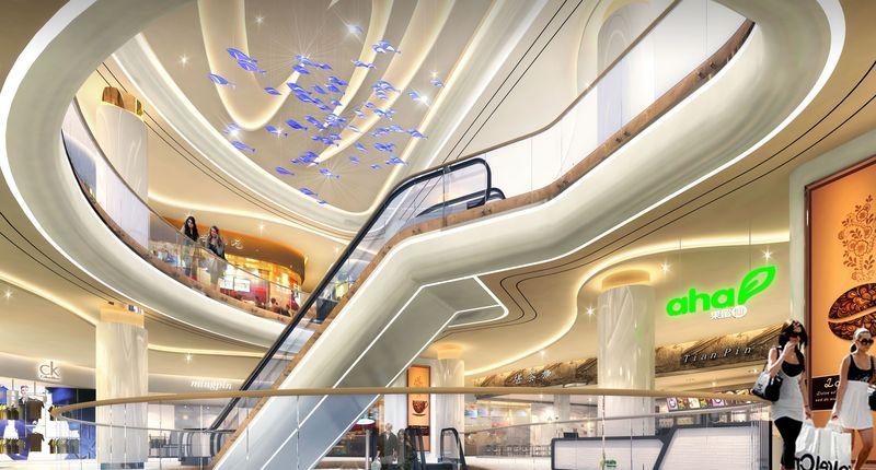 一线品牌天霸设计的城市综合体中庭装修效果图解析-6