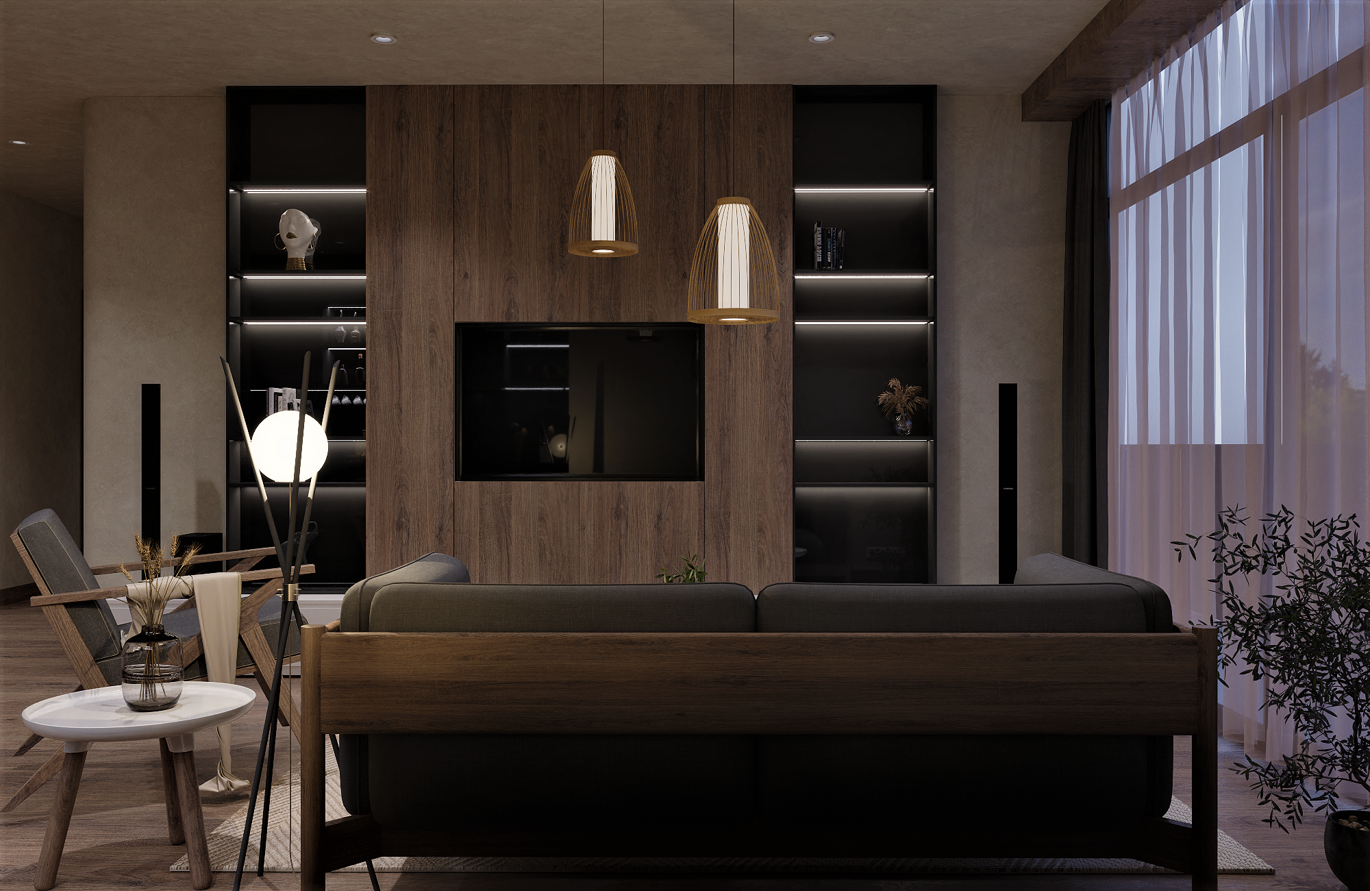 cozy kitchen & Livingroom space-7