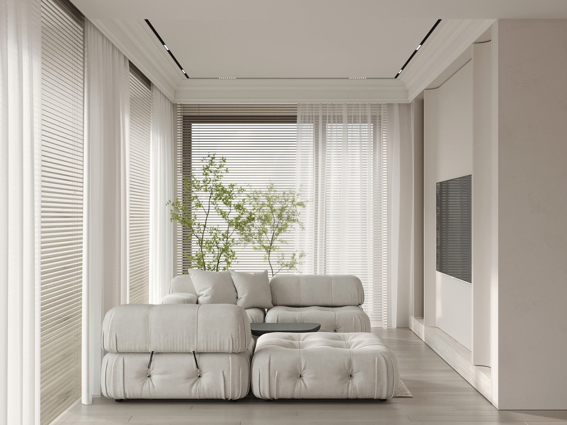 110㎡浅色系住宅设计 让简约更有格调！-1