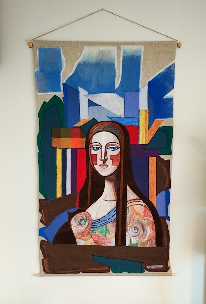 抽象立体主义风格挂毯-3