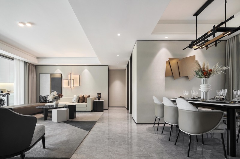 济南中海样板间，意式雅奢的摩登空间-7