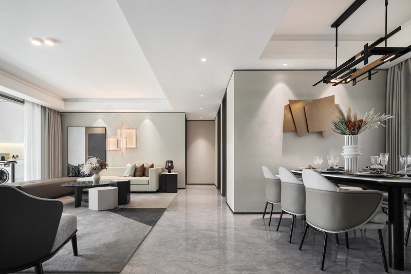 济南中海样板间,意式雅奢的摩登空间-7