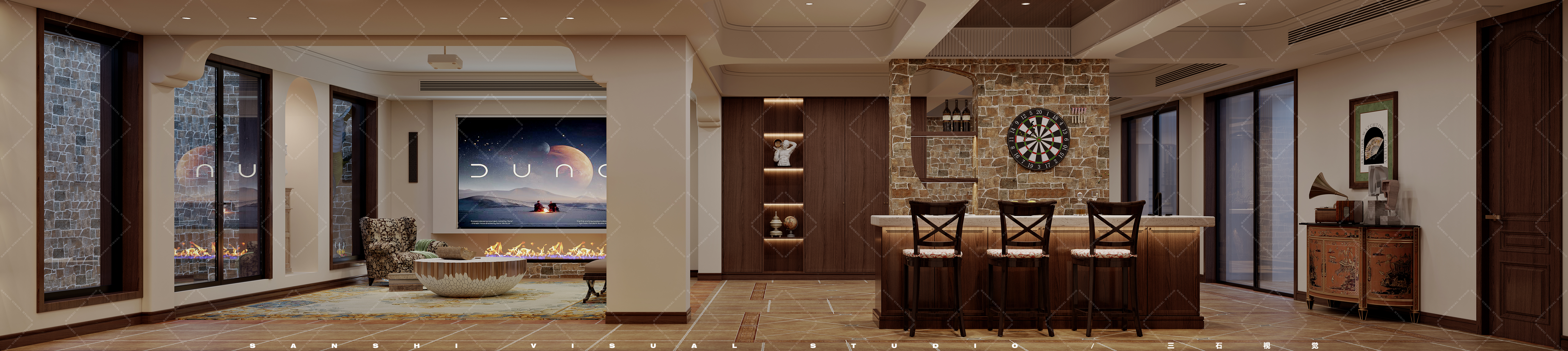 复古美式别墅-12