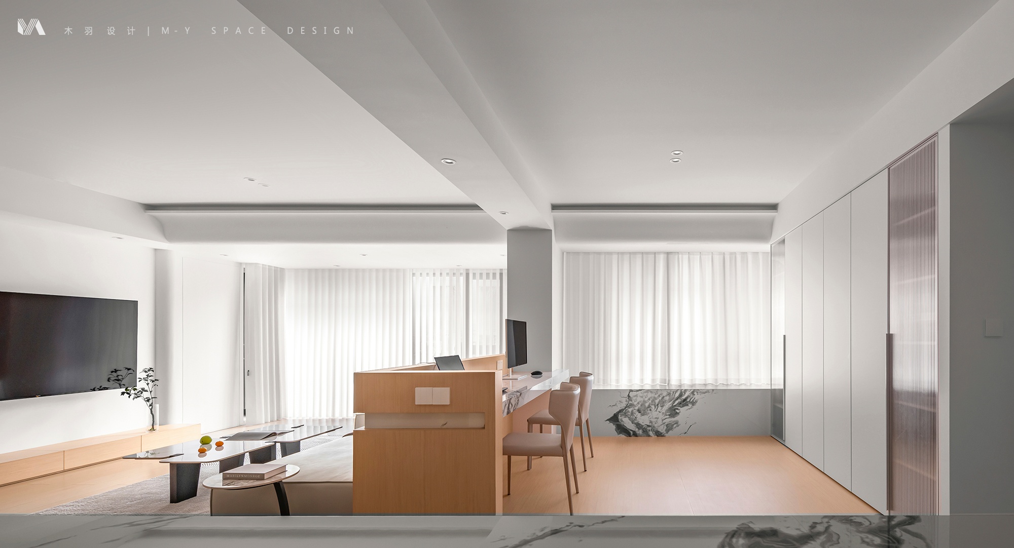 175㎡大平层原木风设计丨中国武汉丨武汉木羽设计-8