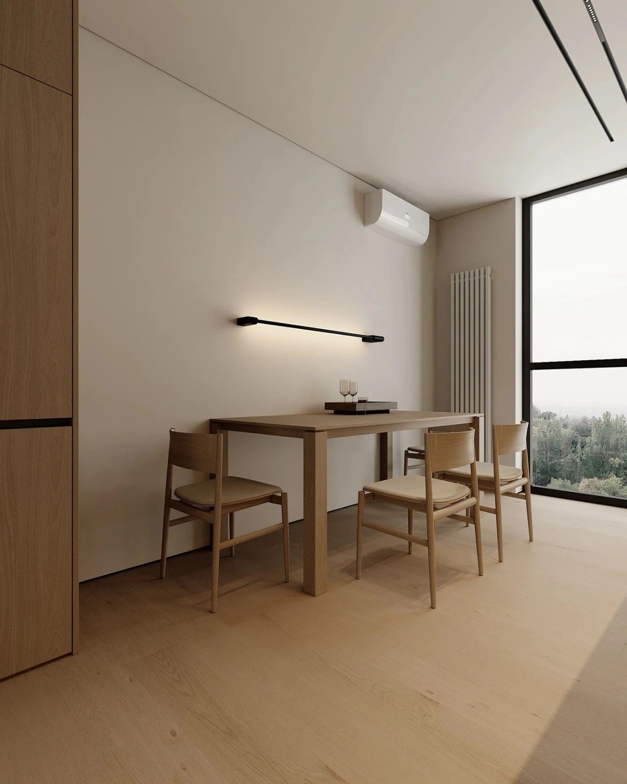 原木系奶油风极简空间loft公寓设计丨URSA STUDIO-20