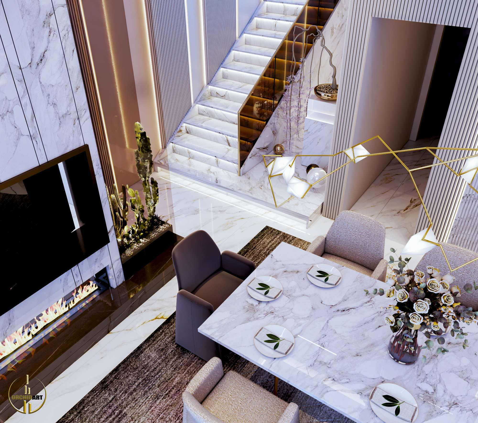 Dining room 室内设计丨阿联酋丨Amany Morsy-8