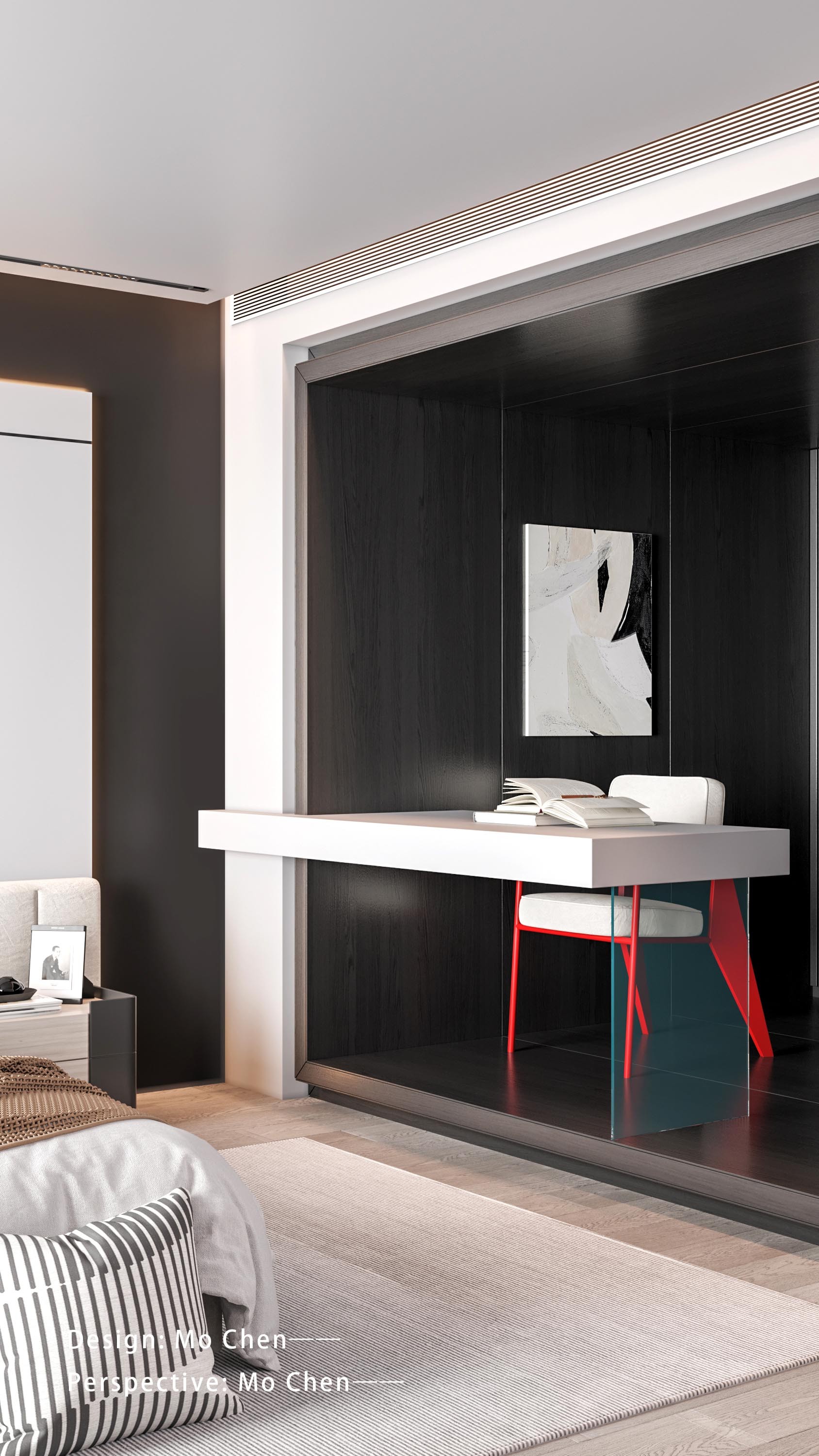 2023 现代黑白灰卧室设计典范-11