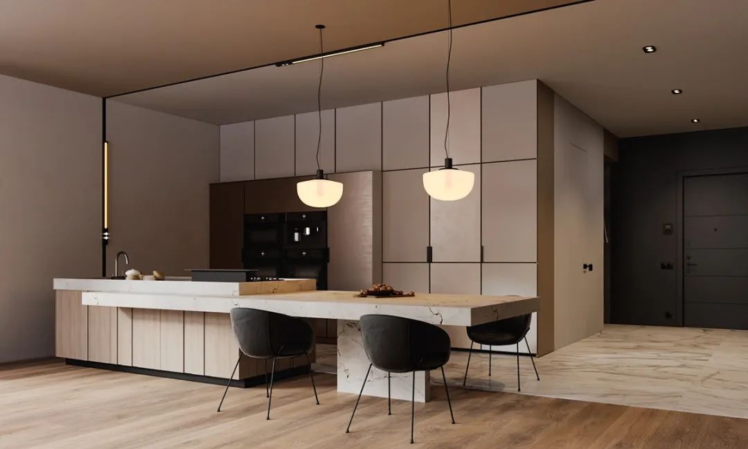 100 款厨房岛台设计案例丨蜂鸟设计,云行设计-23