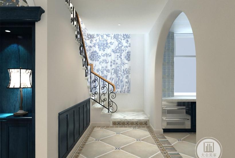 300 平米地中海风格家装设计,色彩丰富,空间利用极致-2