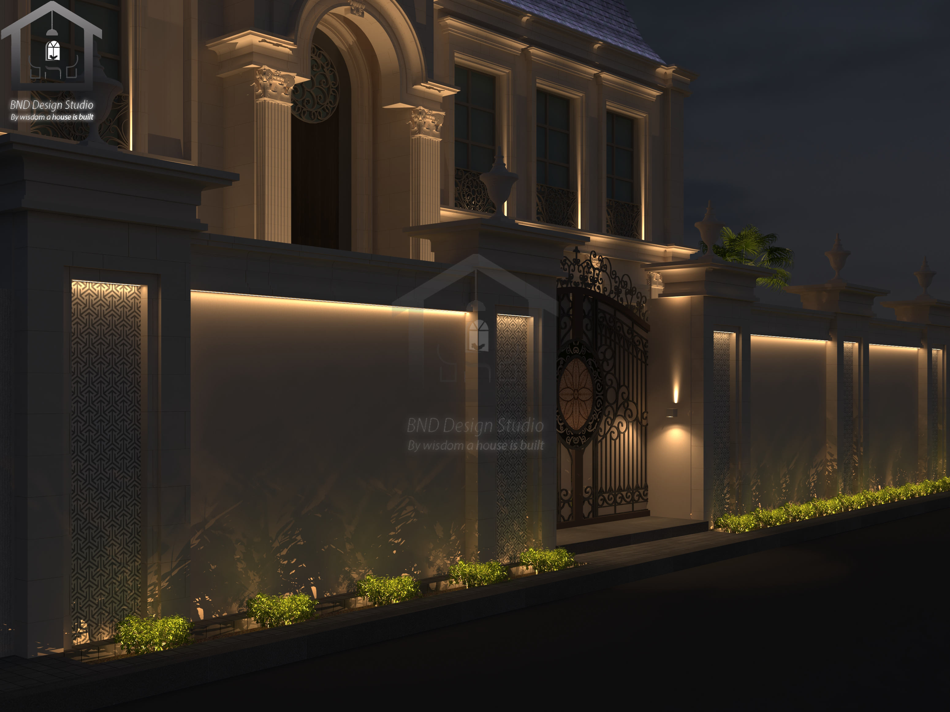 Facade & Landscape Lighting Private Villa - KSA-5