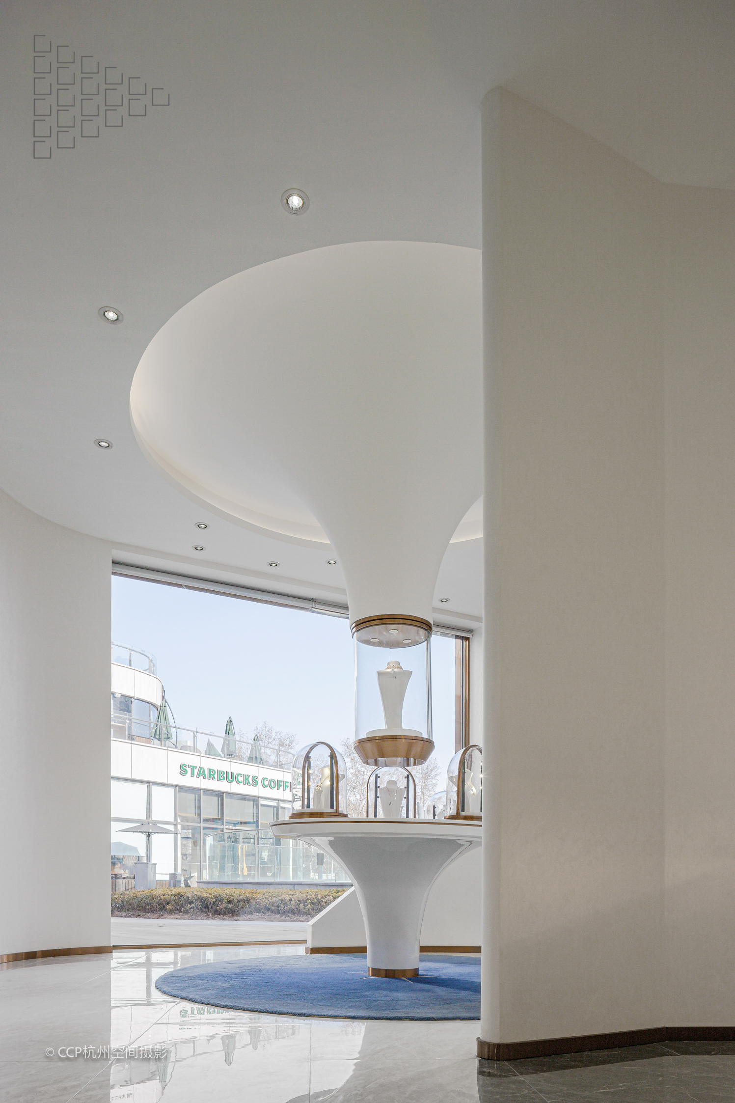 弧线美学｜工装空间珠宝店实景拍摄案例丨中国郑州丨双邑-9