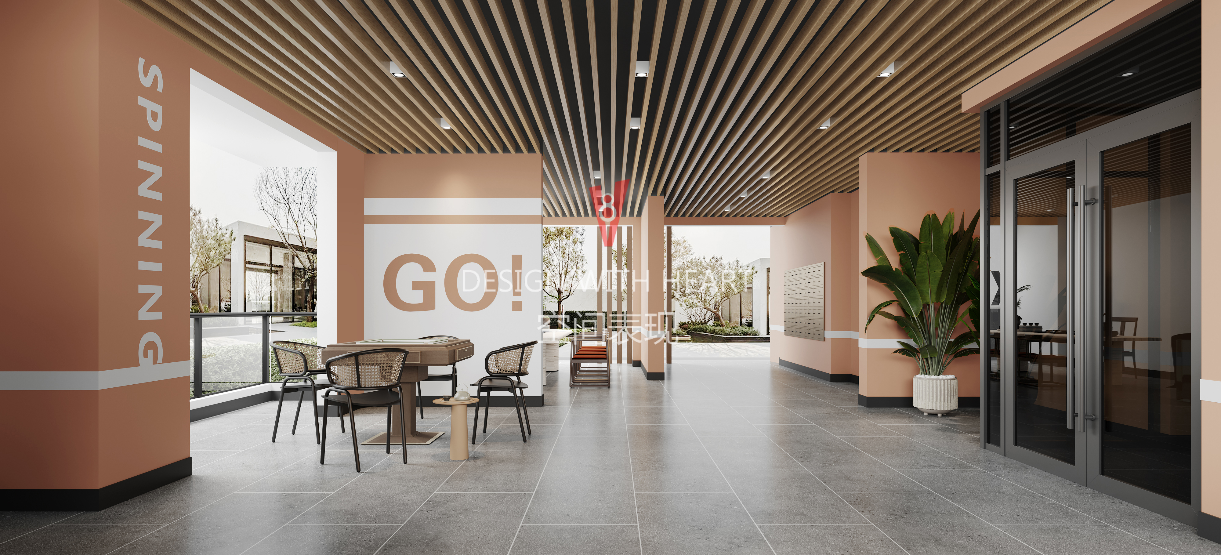 V8 空间表现 · 健身区休闲区效果图-7