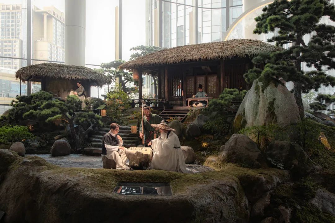 喜随作品|壶中胜境·商业中庭的科技国风微缩园林-349