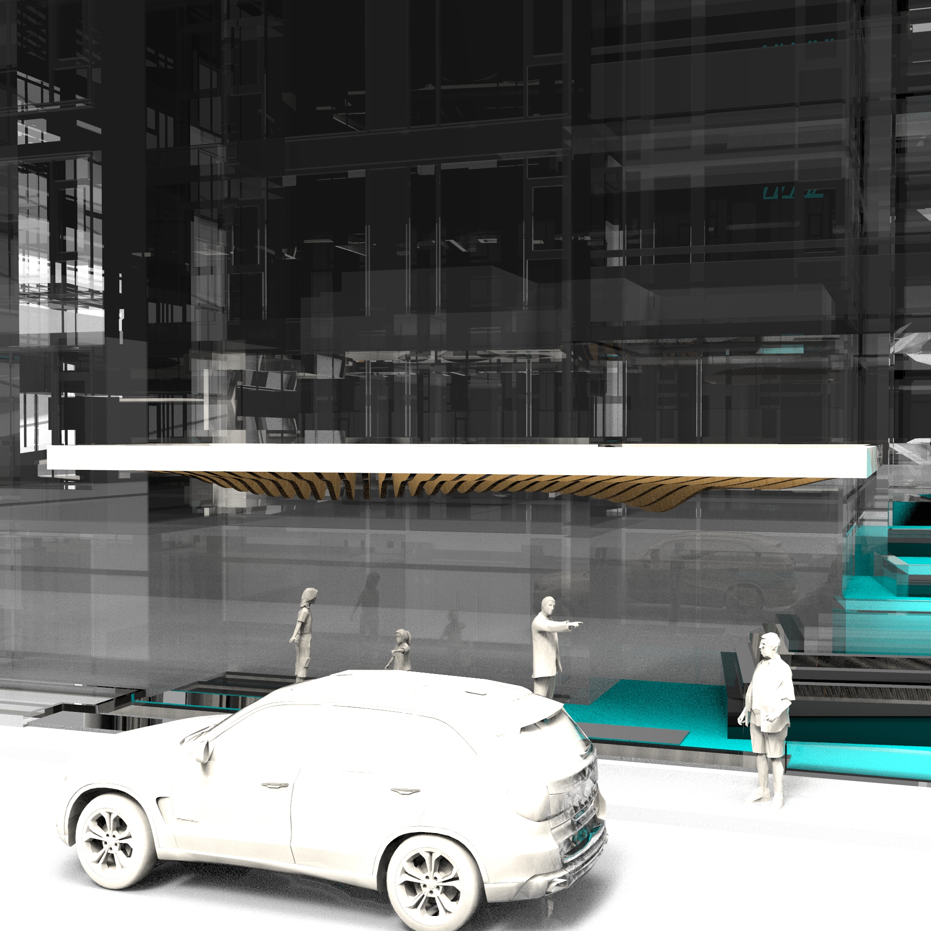 Davie & Nicola Residential Tower Entranceway Canopy Design in Westend Vancouver, Canada | C O C-13