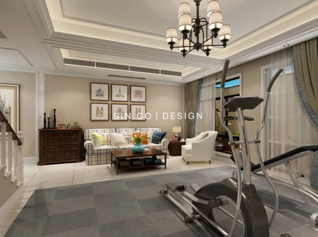 湖畔御园美式联排别墅设计丨星杰-13