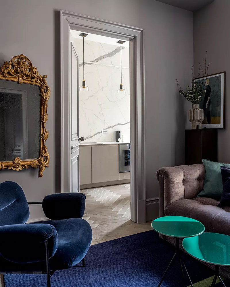 莫斯科斯大林风格高层公寓的重生 | 艺术与空间的完美结合-5