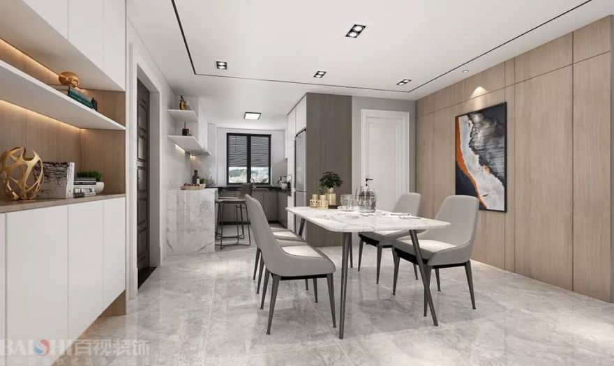 现代极简,百视装饰的 135㎡宽敞生活-18