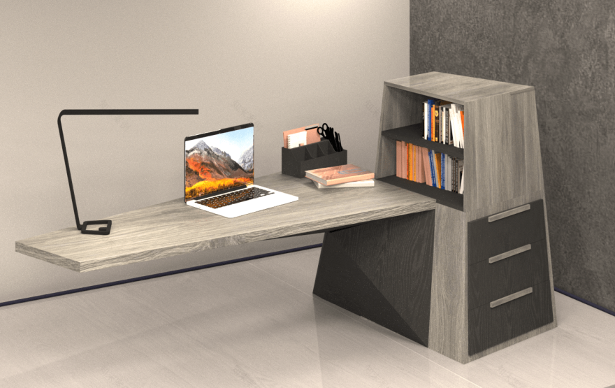 Конструктивне рішення офісного столу та шафи-1