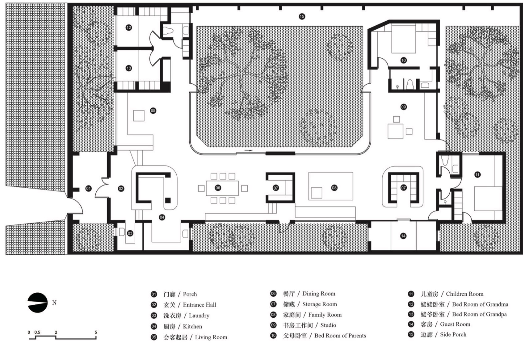 十字交叉之家 – 一朵屋面下的安顿与穿梭丨中国北京丨察社办公室-125