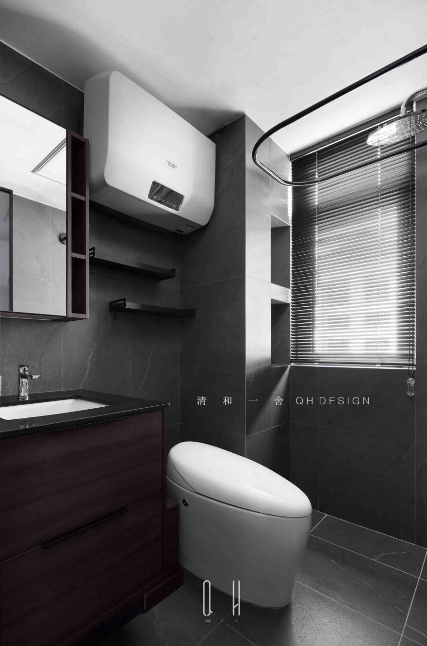 黑色百叶帘下的静谧空间丨中国天津丨Q.H DESIGN TEAM-37