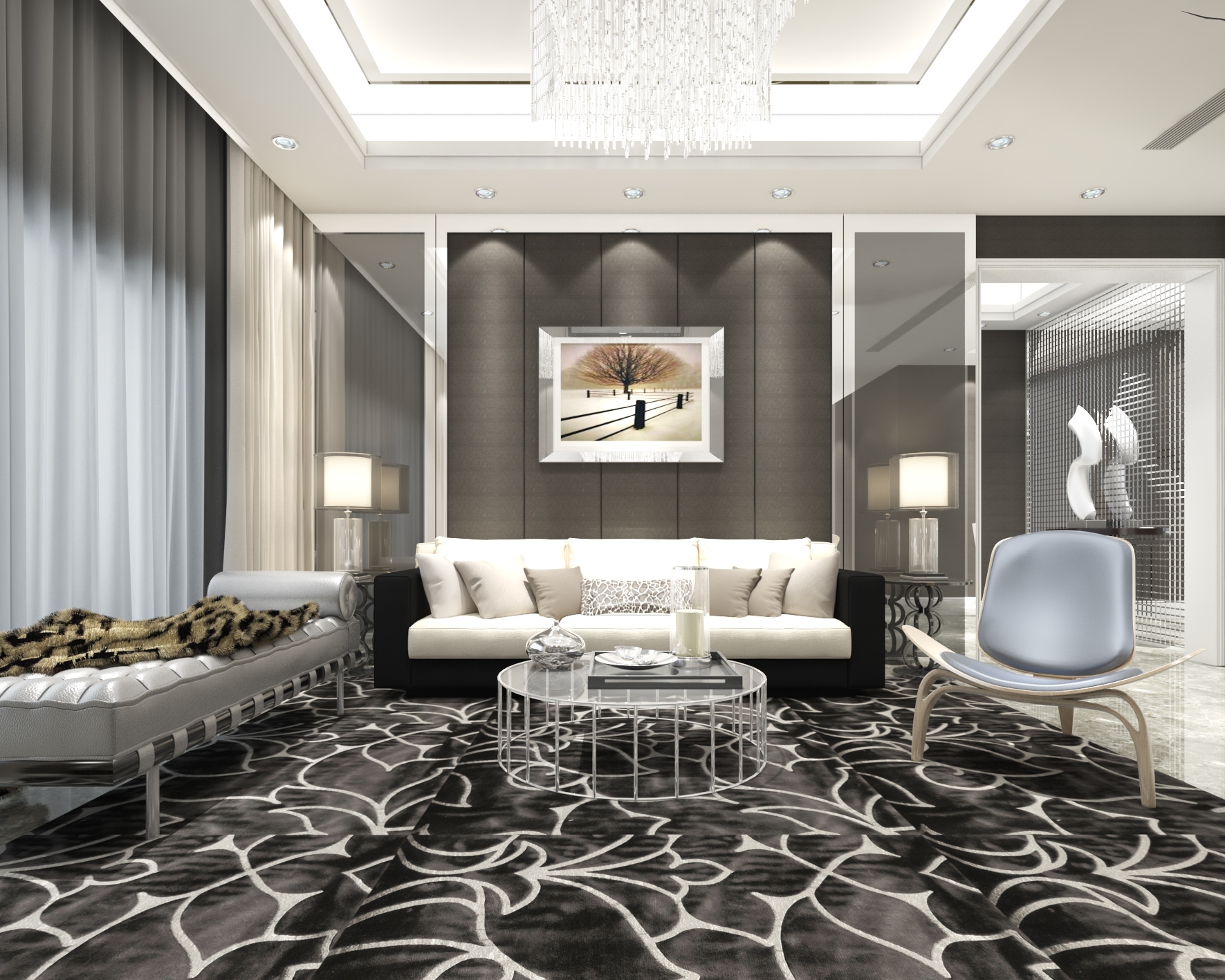 MODERN LIVING ROOM .-0