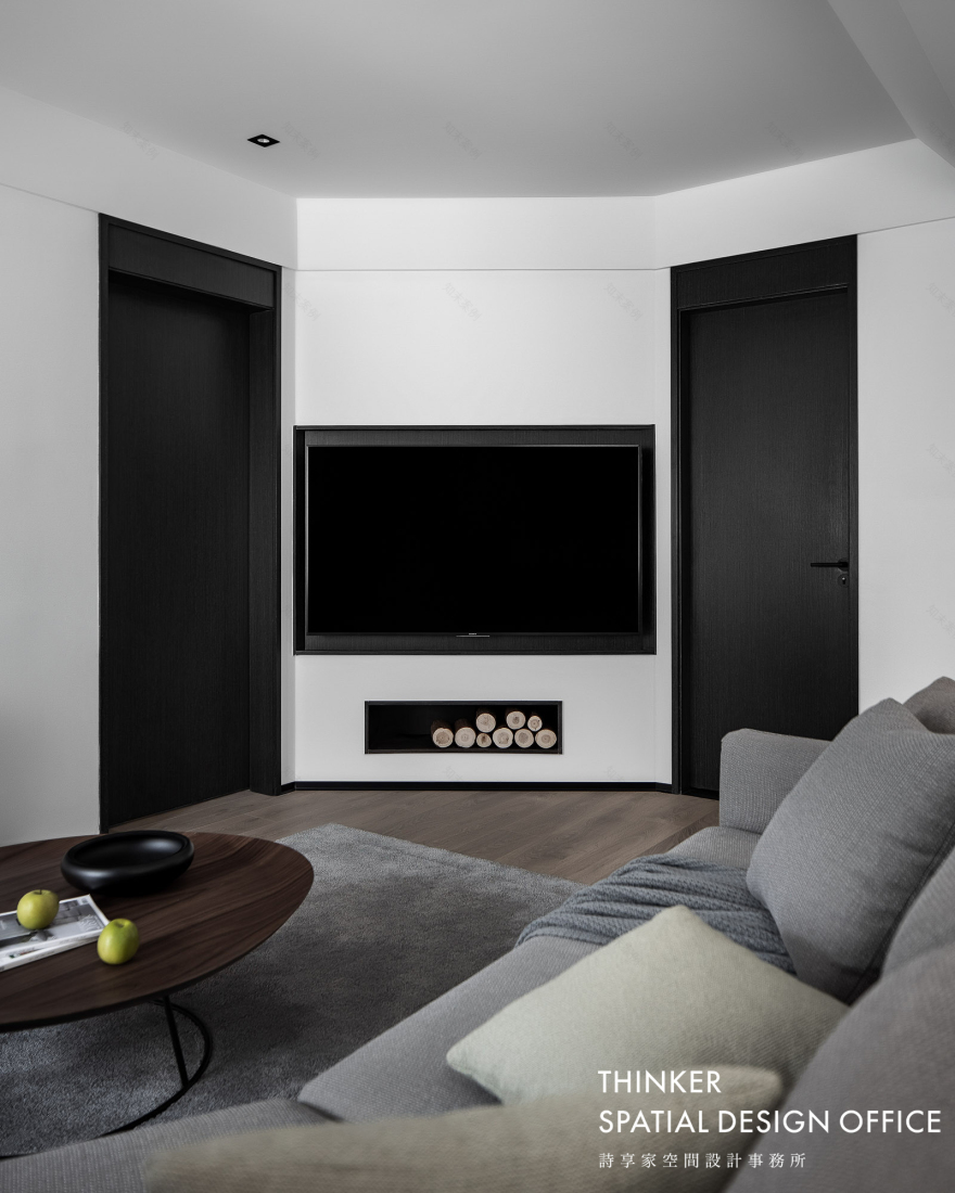 慕白|115㎡的一居室,两人一猫的小美好-49