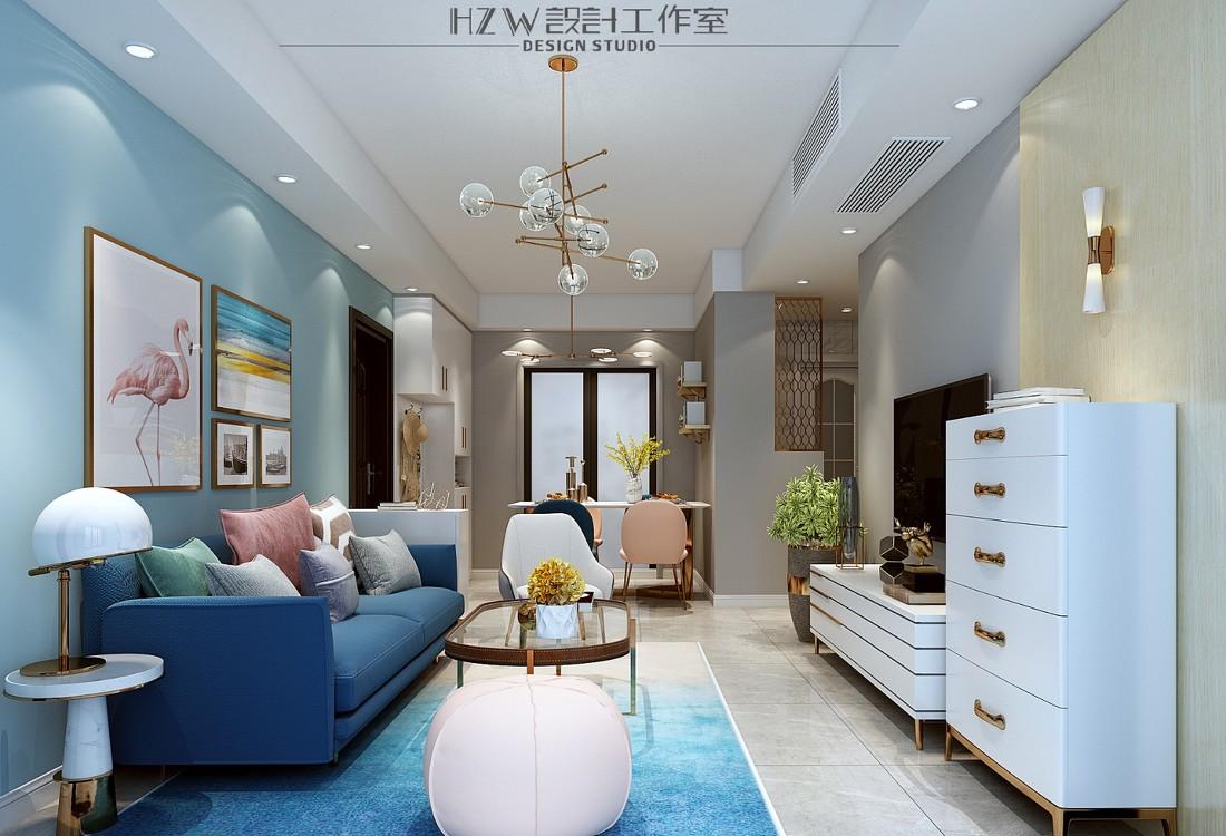 98 平米现代轻奢四房改造,设计师用心打造蓝粉主题空间-27