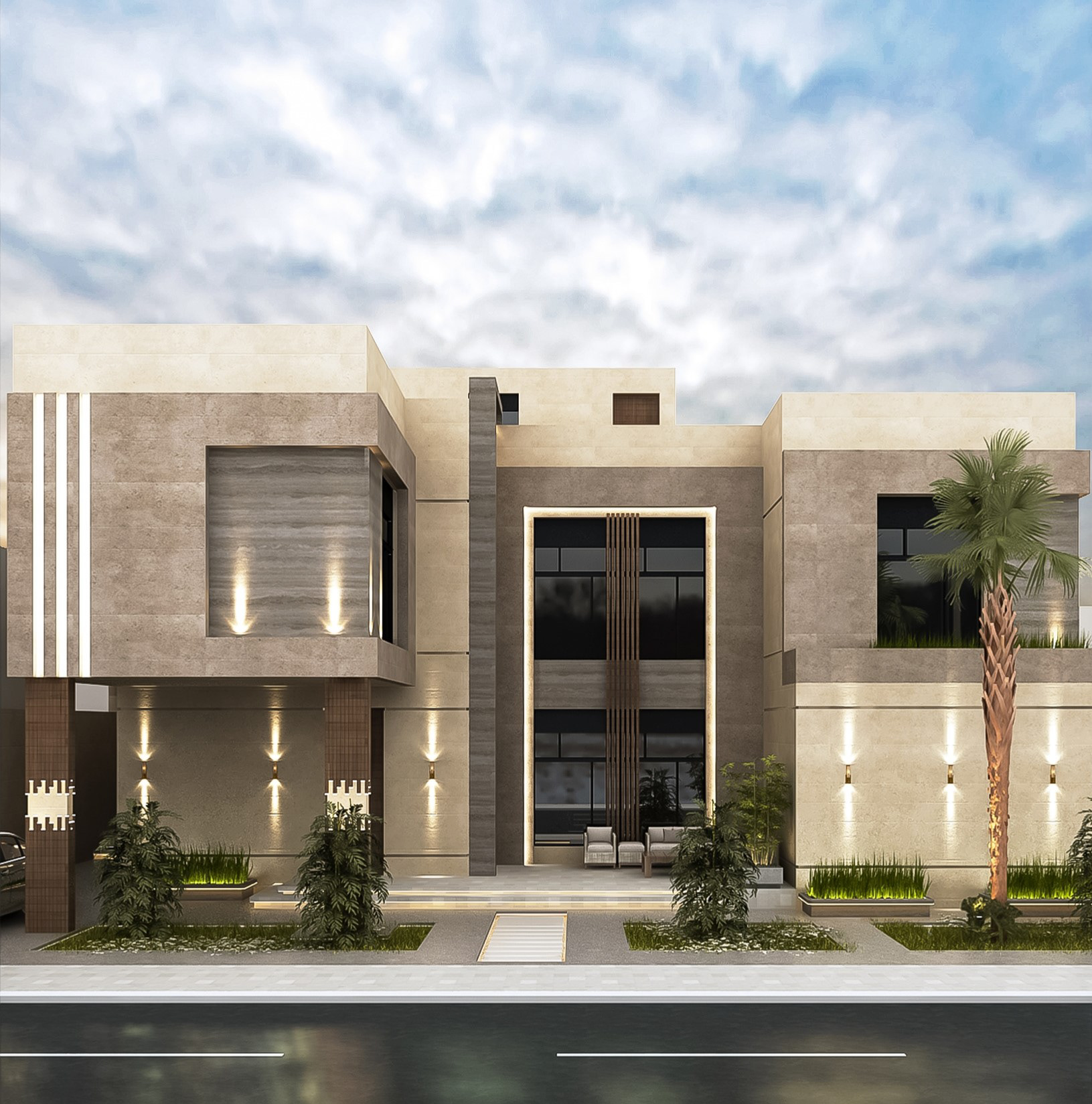 KSA 别墅项目的外部施工图丨Bariq Consultants-11