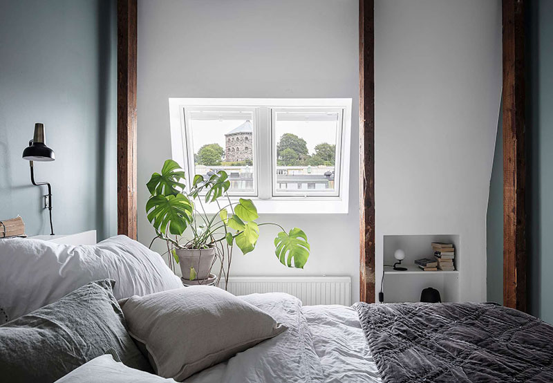 哥德堡特色阁楼公寓 | 倾斜天花板、巨型书架、温馨阳台-26