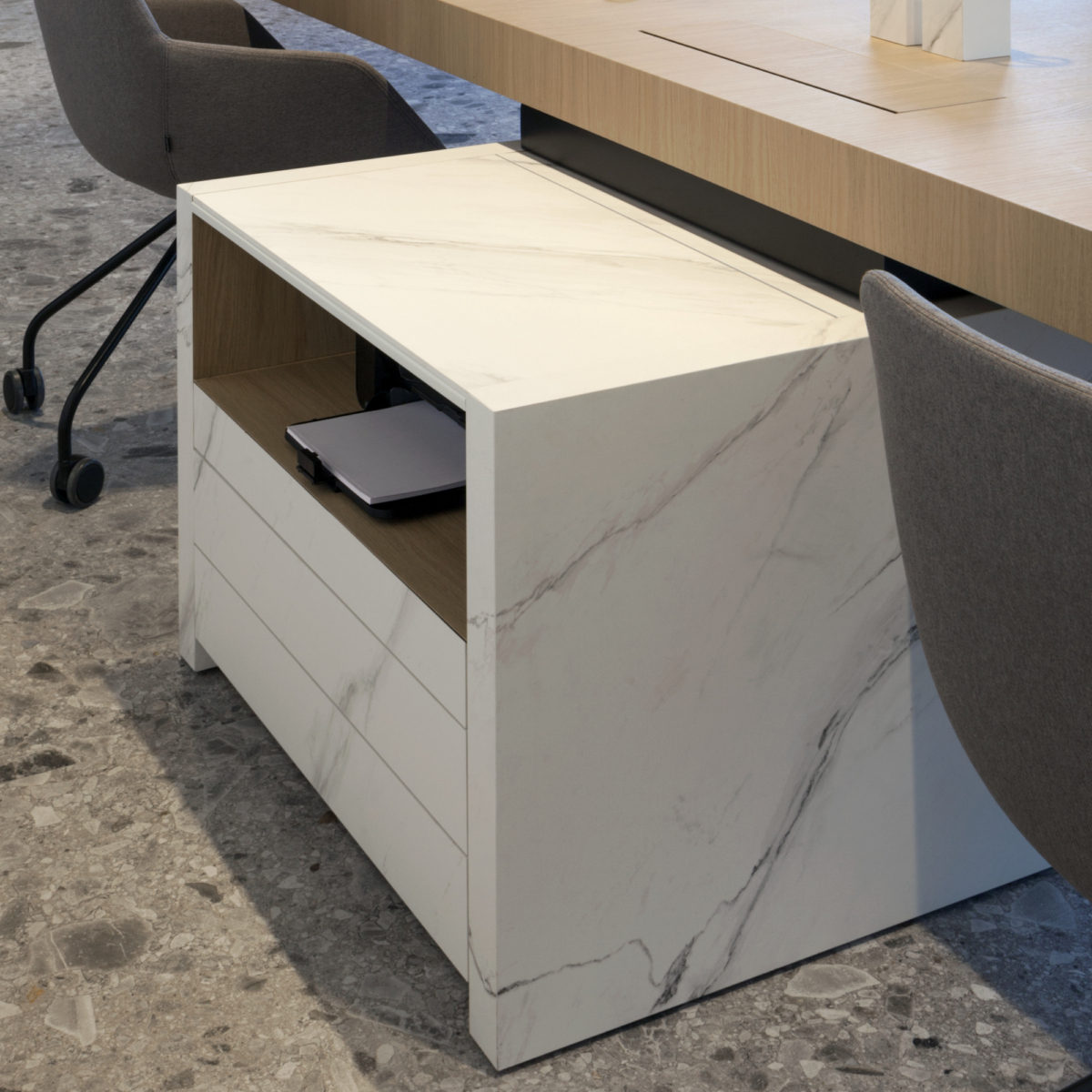 西班牙"One"办公室 | 海景办公空间,材料与设计的完美融合-23