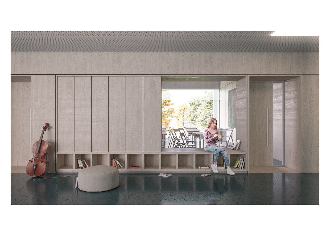 绿意盎然的城市校园——Lozer 中学国际竞赛设计-8