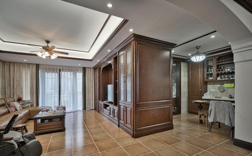 美式家居典范 | 原木浪漫,三客厅设计-23