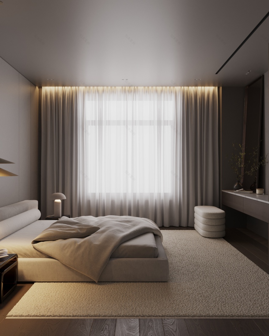 安静的卧室书房丨Gapsat Rabazanova-0