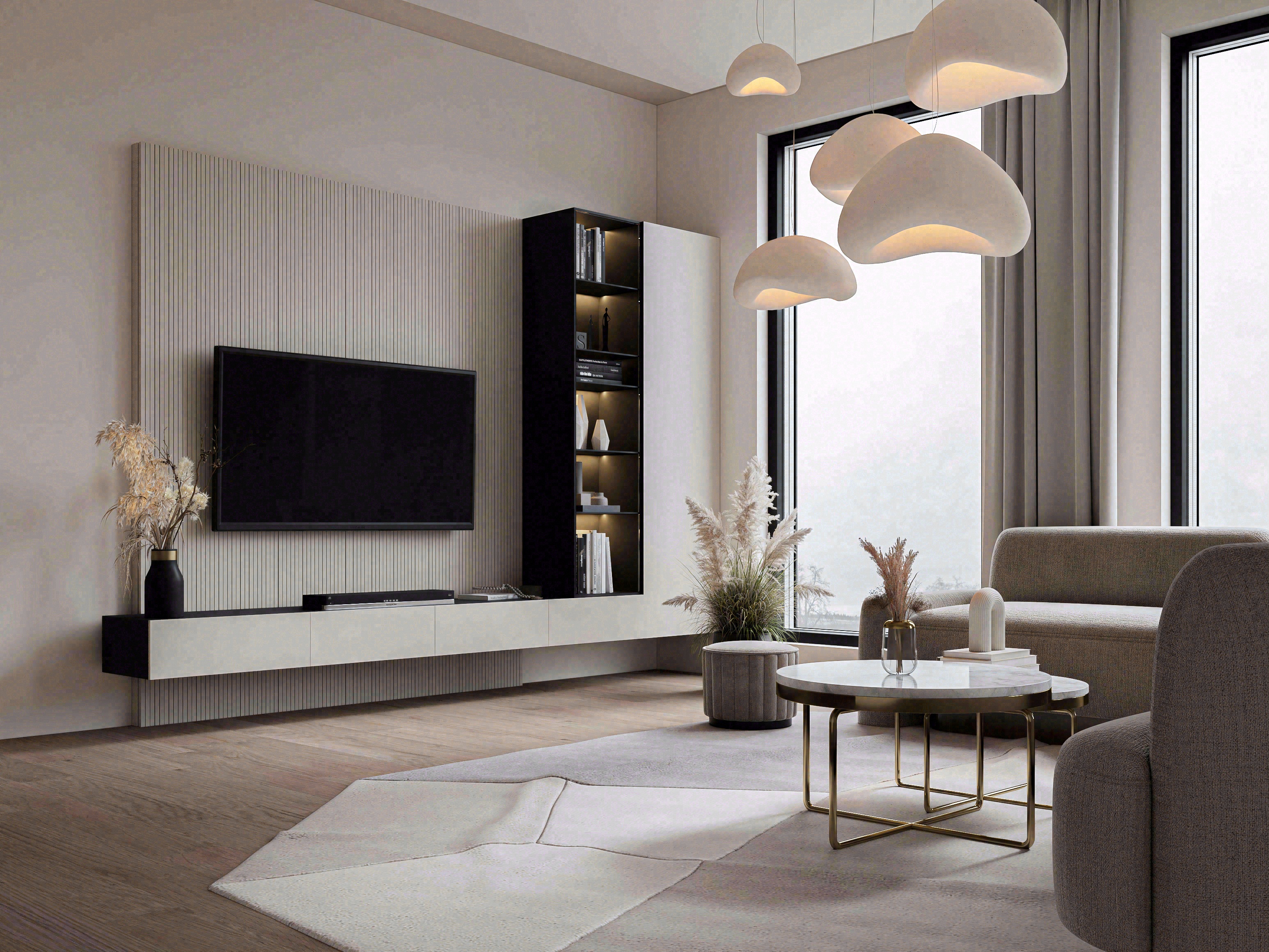 室内极简主义设计与渲染丨俄罗斯莫斯科-7