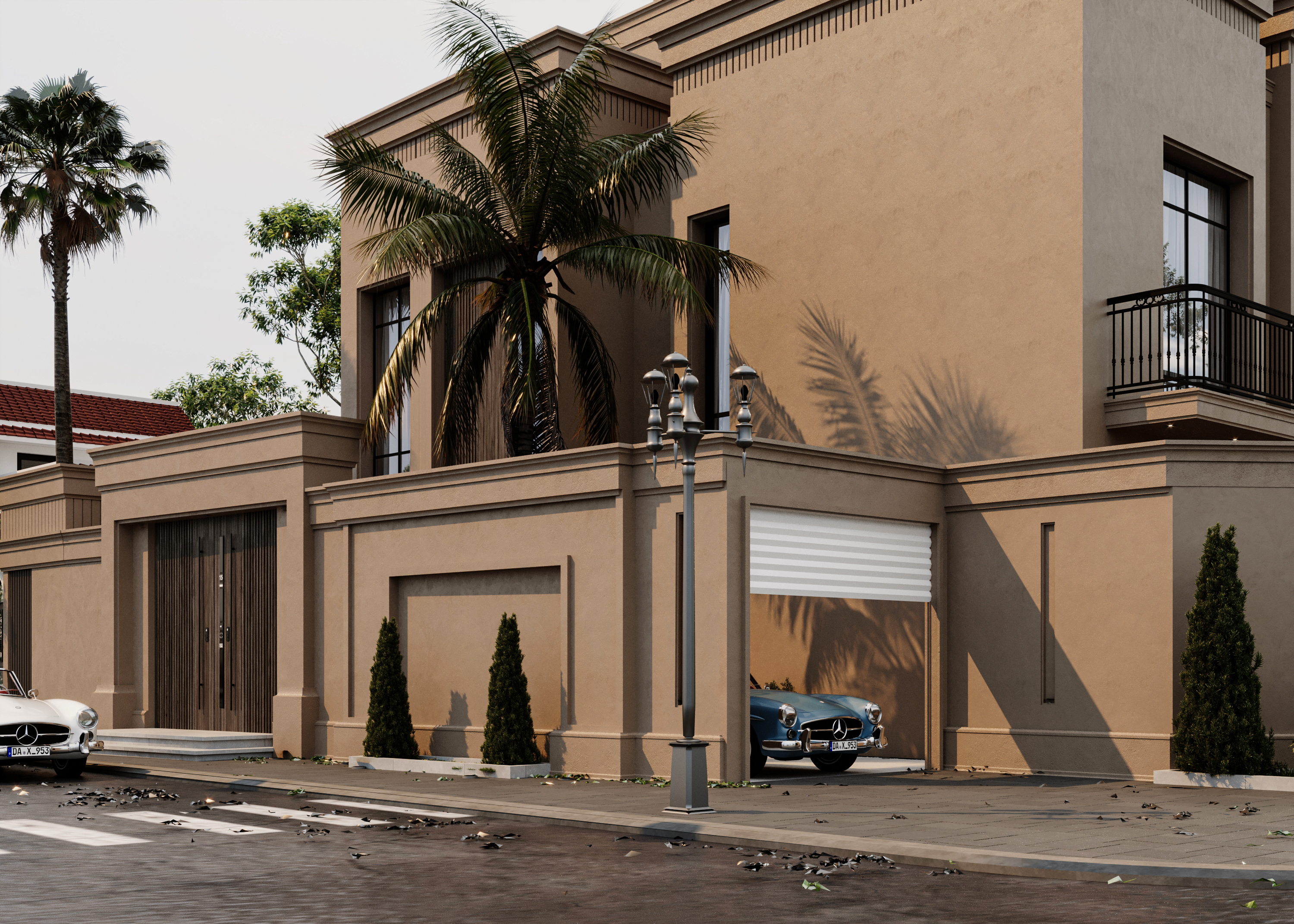 Neo Classic Villa Facade 设计与可视化-11