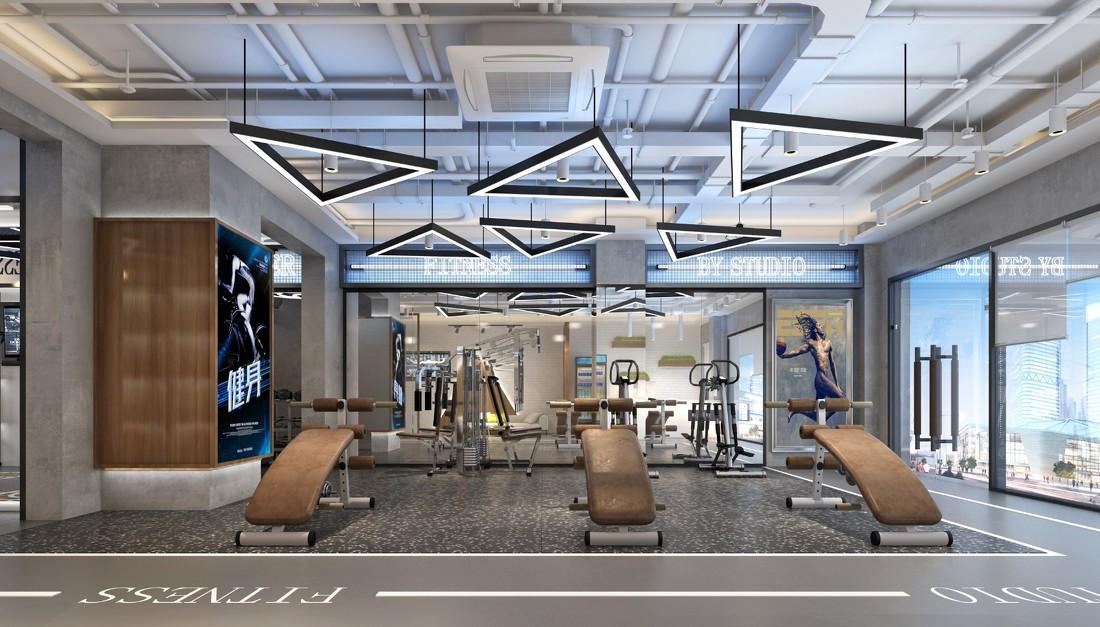 
克莱因设计丨西安搏赢健身工作室 -3