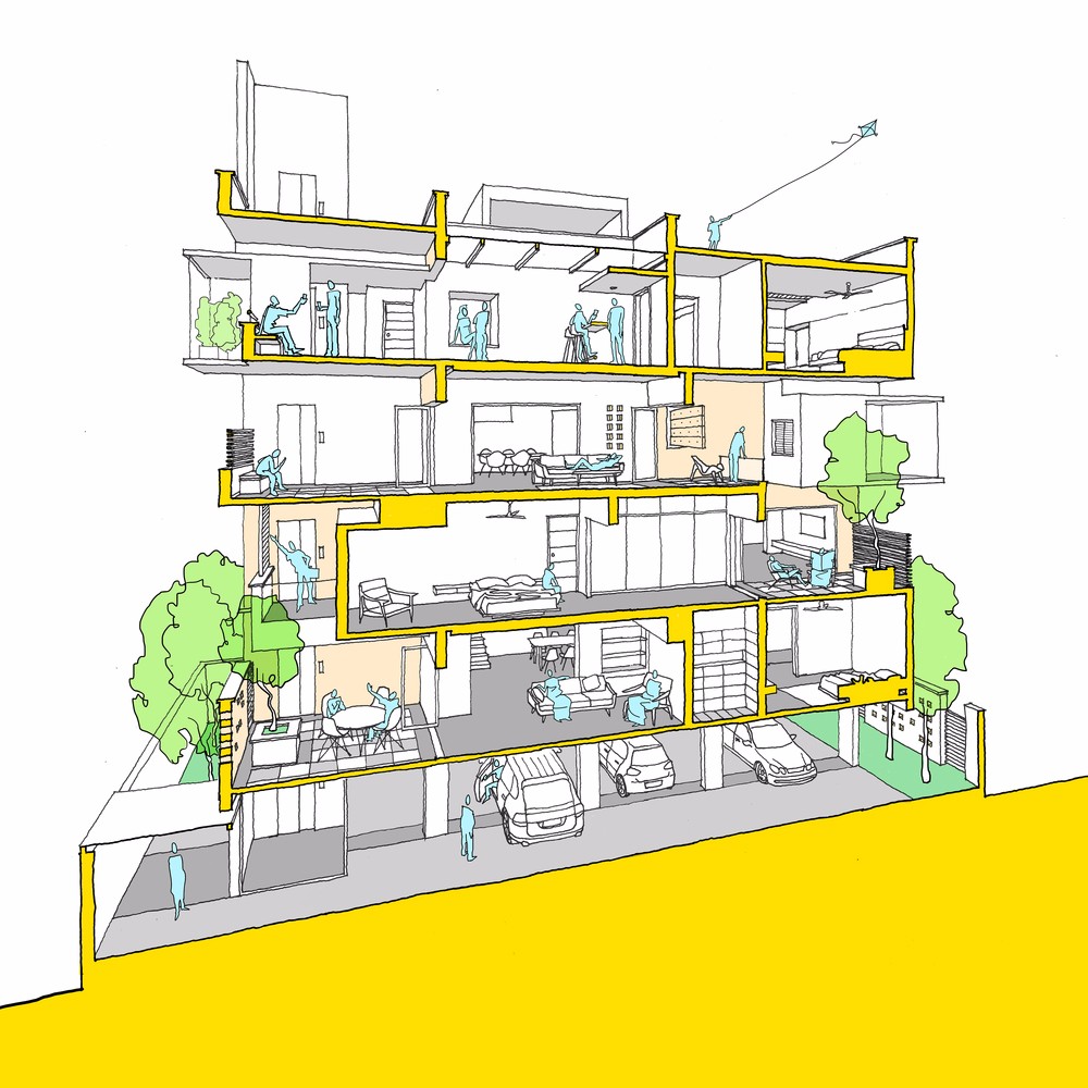 Spacefiction Studio 隐私与公开空间的“度”：Never-Apart-ment 住宅-74