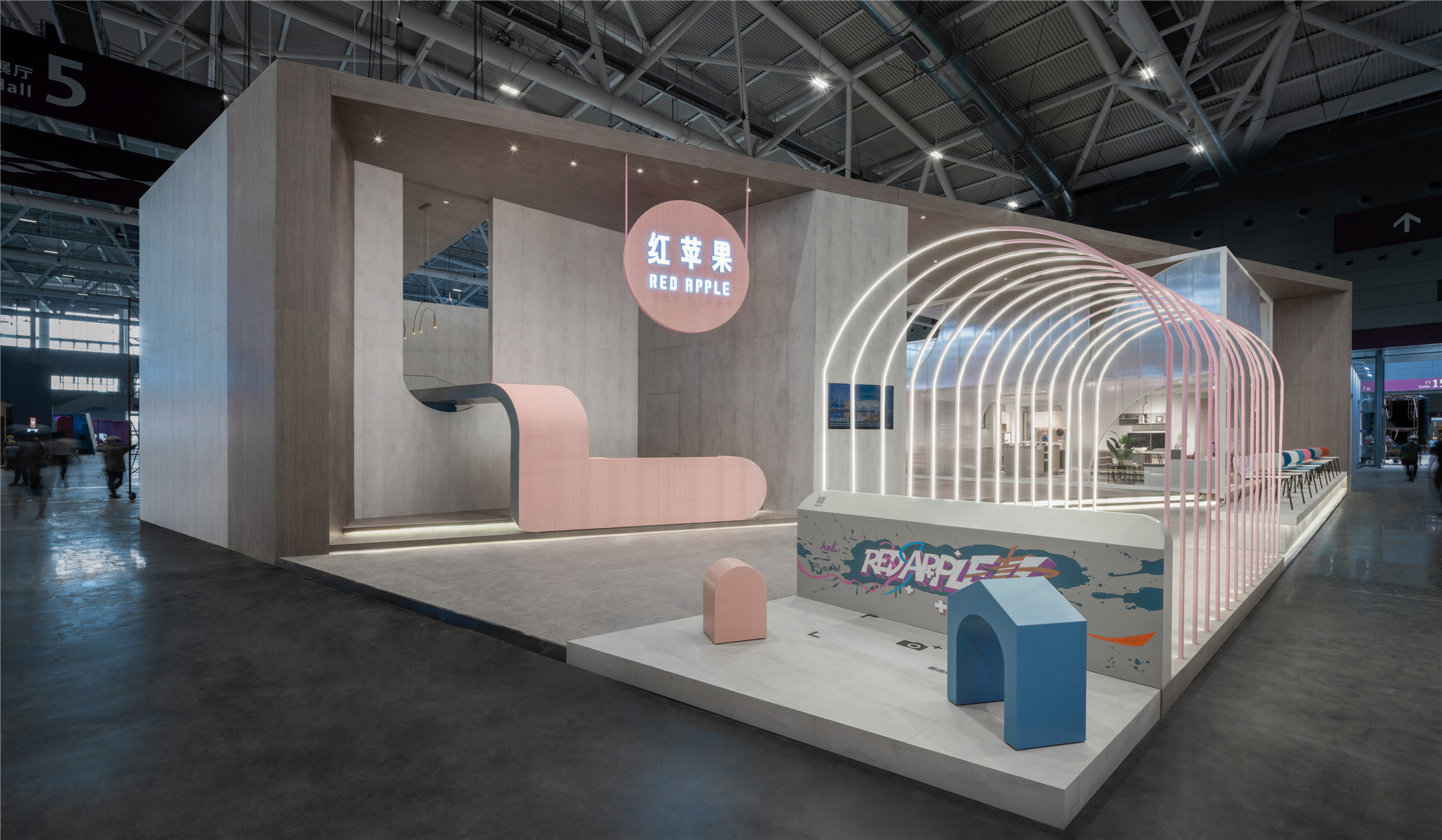 红苹果深圳国际家具展馆丨中国深圳丨竹工凡木设计研究室-19